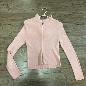 Knit pink sweater